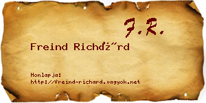 Freind Richárd névjegykártya